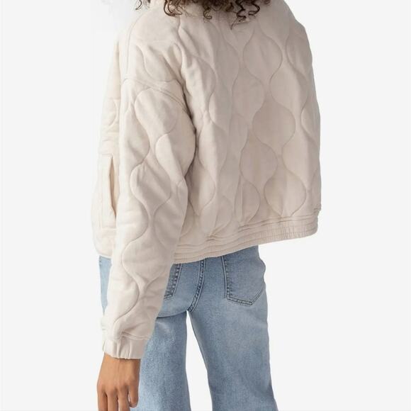 Sanctuary The Weekend Quilted Padded Knit Jacket Cream Beige Plus Size 2X NWOT - Picture 5 of 15